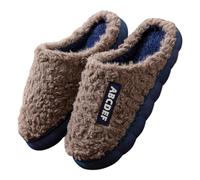 Men's Closed Slippers 43 Felt Slip-On Felt Slippers Warm Felt Slippers Non-Slip Slippers for Felt Wool Gravel Winter Shoes Minimalist Guest Slippers Flat Slippers, coffee, 9 UK