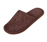 Men's Closed Slippers Winter Plush Comfortable Mules Leisure Slippers Felt Slippers Minimalist Felt Slippers Plain Slippers for Non-Slip Winter Shoes, coffee, 10 UK