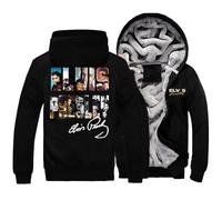 Mens Clothes Elv-is, Casual Long Sleeve Hooded Jacket with Pockets, Windproof Zip Up Cardigan for Walking Workout-Black A||4XL