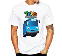 Mens Clothes Men t-Shirt Tayo Little Bus T Shirt Tshirt Women t Shirt White S