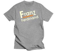Mens Clothing 100% Pre-Shrunk Cotton Customized Short Sleeves Franz Ferdinand T-Shirt Men Regular Fit Grey M