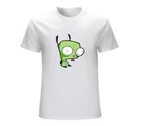 Mens Clothing Gir - T Shirt (Invader Zim) T Shirt Invader Zim Tee Dog Robot Nicktoon Nicktoons Cartoon Cartoons Scene 2000S Inva White