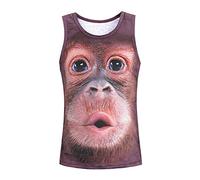 Men's Clothing O-Neck Short Sleeve Animal T-Shirt Monkey 3D Digital Printed T-Shirt Homme Large Size