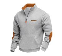 Men's Clothing Pullovers for Men UK Casual Machine Washable Sweatshirts Gym Hoodies for Everyday Wear Warm Plain Jumper Winter Lounge Sweatshirt for Errands and Leisure Time Light Gray M