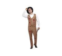 Mens Clyde Zombie Gangster Fancy Dress Costume (XL)