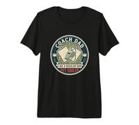 Mens Coach Dad Sports Training Football Father's Day Premium T-Shirt