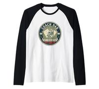 Mens Coach Dad Sports Training Football Father's Day Raglan Baseball Tee