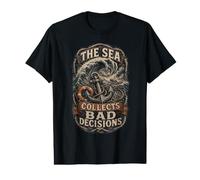 Mens Coast Guard Rescue Swimmer The Sea Collects Bad Decisions Value Graphic T-Shirt
