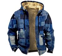 Mens Coats Winter Western Jacket Mens Suede Jacket Tactical Jacket Men Mens Jacket Sudaderas para Hombre Heavy Winter Coats for Men Mens Pullover Thermal Jacket for Men（1-Royal Blue,4X-Large）