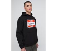 Men's Coca Cola Ice Cold Oversized License Print Hoodie | Black | Size X-Large | BOOHOOMAN