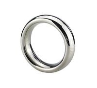 Mens Cock Ring Metal Stainless Steel Penis Ring Chastity Cage for Prolonged Erection Large Penis Muscle Training (L 5CM)