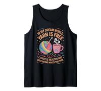 Mens Coffee is Healthy Caffeine Drinker Quilting Crafter Knitting Tank Top