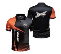 Men's Collared 3D Polo Shirts Underwear for C.a.n-a.m Patchwork Short Sleeved Workout Tee Top Clothes Comfortable Half Sleeve Lightweight T-Shirts-ZongS||m