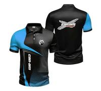 Men's Collared 3D Polo Shirts Underwear for C.a.n-a.m Patchwork Short Sleeved Workout Tee Top Clothes Comfortable Half Sleeve Lightweight T-Shirts-LanS||l