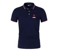 Mens Collared Polo Shirts for SAAB Lightweight Half Sleeve Buttons Plain T-Shirts Printing Short Sleeved Soft Patchwork Gym Wear Sportstyle Tee Top Clothes- Dark Blue||L