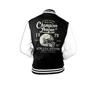 Men's College Jacket Champion Super Bowl American Football Old School - Black, XL