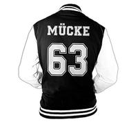 Men's College Jacket Mosquito Buddy Movie Star Film, 63 Baseball Jacket - Black, XL
