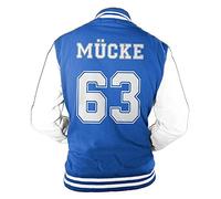 Men's College Jacket Mosquito Buddy Movie Star Film, 63 Baseball Jacket - Blue, S