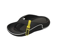 Mens Color Thong Flip Flops Buckle Thick Sole Non Slip Casual Slippers Textured Breathable Comfortable Slides Men Outdoor Beach Walking Shoes(Black, 6.5-6.5)