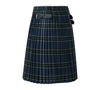 Men's Colour Splicing Scottish Kilt Men's Traditional Kilt Irish Tartan Gothic Pleated Skirt Tartan Kilt Individuality Vintage Tactical Cargo Kilt Kendo Kilt, u Blue, Large