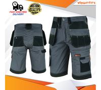 Wrightfits Men Work Shorts Heavy Duty Black Grey Khaki Multi Pockets Mens Shorts
