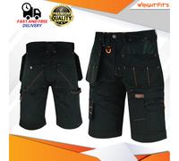 Wrightfits Men Work Shorts Heavy Duty Black Grey Khaki Multi Pockets Mens Shorts