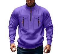 mens combat sweatshirt pullover with pocket, mens quarter zip cargo sweatshirt, Fashion Designed Pullover Comfortable Casual Workwear Thermal Loose Fit Jumper Classic Long Sleeve Jumper