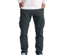 Men's Combat Trousers Solid Color Durable Cargo Trousers with Multi-Pocket Baggy Outdoor Army Military Work Pants Straight Leg Utility Casual Tactical Pants Work Wear Four Seasons