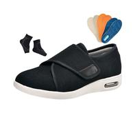 Men's Comfort Diabetic Shoes, Adjustable Arthritis Edema walking Breathable Diabetic Shoes for Man, Non-slip Cozy Arthritis Edema House, Give Parents to Make the Elderly Healthier(Black,10.5 UK)