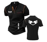 Mens Comfort Henley T-Shirts Sportswear for F.ai.r.y T.a.il Soft Graphic Short Sleeve Lightweight Tee Top Clothes Stitching Polo Shirts Half -HeiS||3X_l