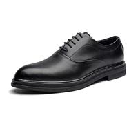 Men's Comfort Orthopedic Dress Shoes Patent Leather Oxford Dress Shoes Casual Business Oxford Leather Prom Wedding Shoes Classic Lace-up Formal Tuxedo Shoes(Negro,9UK)