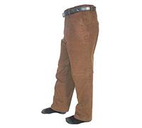 Mens Comfort Stretch Standard Pocket Corduroy Pants Adults Office Belt Loops Trouser (Camel W50/29L)