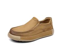 Men's Comfortable Fashionable Loafers Casual Business Slip-On Lightweight Driving Shoes,Yellow,5 UK