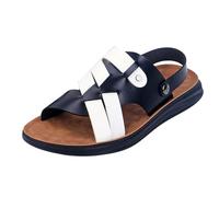 Men's Comfortable Leather Sandals Casual Summer Essentials with Adjustable Strap Lightweight Non slip Outsole Breathable Design Arch Support Ideal for Everyday Wear Outdoor Adventures and Beach Days