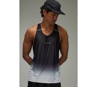 Men's Common Pace Running Ombre Race Day Singlet | Black | Size X-Large | BOOHOOMAN