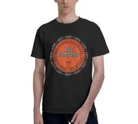 Men's Company English Rock Supergroup Bad Cotton T-Shirts Stylish Prints Crewneck Classic Short-Sleeved Shirt Stress-Free for Daily Commuting Black L