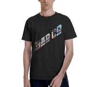 Men's Company English Rock Supergroup Bad Cotton T-Shirts Stylish Prints Crewneck Classic Short-Sleeved Shirt Stress-Free for Daily Commuting Black L