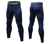 Mens Compression Leggings, Men's Sports Activewear Training Cycling Base Layer Trousers Running Tights Men Long Pants for Bodybuilding Fitness Navy M