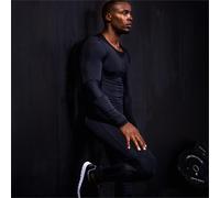 Mens Compression Pants Base Layer Tights Boys Underwear Workout Gym Size L Black