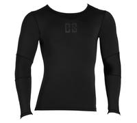 Mens Compression Shirt Long Sleeve Top Base Layer Gym Boys Fitness Size L Black