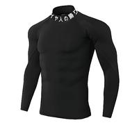 Men's Compression Shirts with High Collar | High Neck Compression Shirt | Sports, Fitness | Vegeta, Pride of the Saiyan in Japanese, black, XL