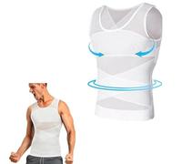 Men's Compression Vest Slimming Body Shaper Tight Shapewear Waist Trainer, Mesh Tank Top for Workout & Fitness Tummy Control Body Sculpting Undershirt for Men