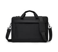 Men's Computer Bag, Lightweight Handbag, Multi-Layer Design Office Bag, Convenient for Storing Documents and Small Items (Black, Medium)