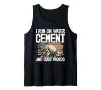Mens Concrete Finisher & Road Construction Worker Tank Top