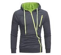 Men'S Contrast Zip Hoodie, Men'S Slim Fit Zip Hoodie, Men'S Lightweight Zip Hoodie, Men'S Asymmetrical Zip Hoodie, Men'S Athletic Hoodie, Men'S Fashion Zip Jacket, Men'S Workout Hoodie