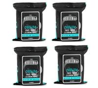 Men's Cooling Face & Body Cleansing Wipes - 4 Pack - 120 Pack After Workout Travel Towels