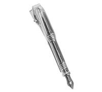 Men's Copper Pen Style Tie Clip, Silver Novelty Suit Accessory | Protects Tie Fabric, Portable Grip, Polished Finish, for Business Travel and Client Visits