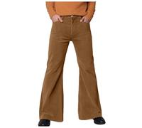 Mens Corduroy Flared Trousers Bell Bottom Pants 70s Disco Flared Pants Mens Retro Flare 60s 70s Slim Flare Trousers 1960s Dress Up Costumes,for 1960's Fancy Dress, Theme Parties,Festivals,Casual Wear