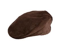 Men's Corduroy Flat Cap - Brown / L