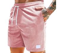 Mens Corduroy Shorts Surf Mens Gym Shorts With Liner Quick Dry Lightweight Cargo Pants Elasticated Waist Walking Short Summer Breathable Work Pants Hiking Summer Beach Joggers Golf Half Short